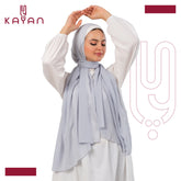 Chiffon Plain Scarf - Light Grey